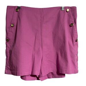 Happily Grey Womens Pink High-Waisted Sailor Shorts Size XL Nautical Coastal